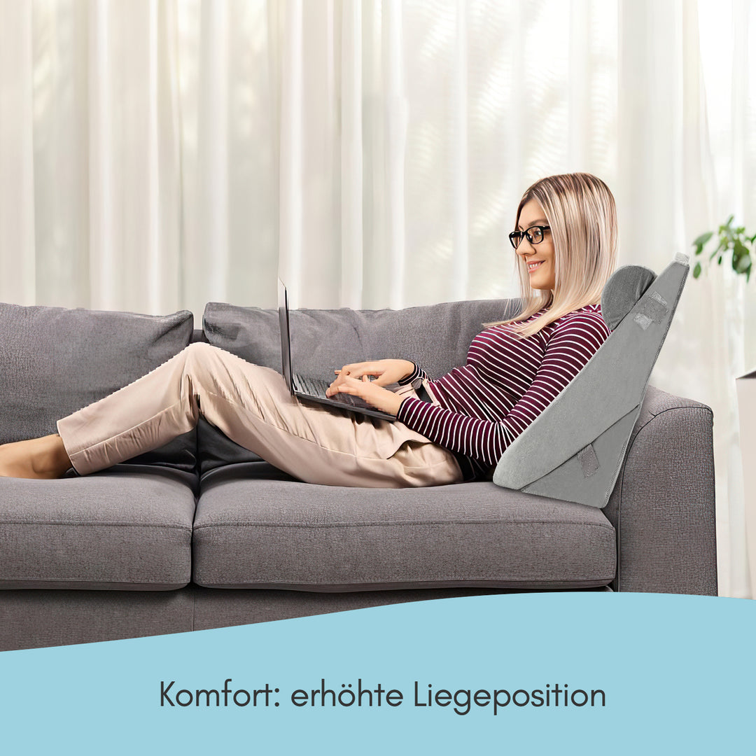 Sonnewelt Keilkissen Bett Kopfteil mit Abnehmbare Nackenrolle