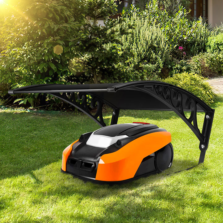 Sonnewelt Mähroboter Garage Dach Carport für Rasenmäher Schwarz