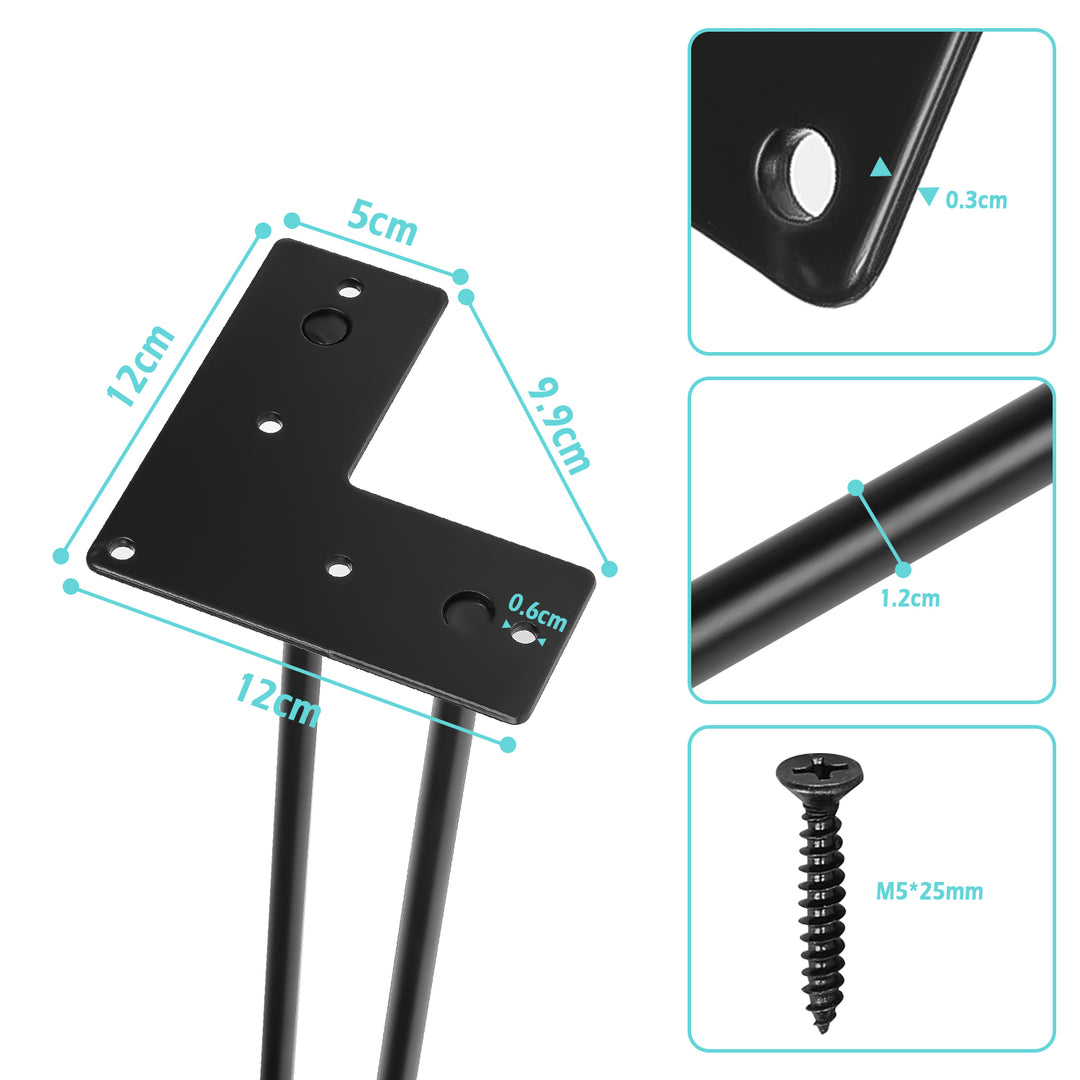 Sonnewelt Hairpin Legs Tischbeine Metall schwarz