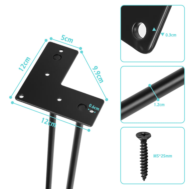 Sonnewelt Hairpin Legs Tischbeine Metall schwarz