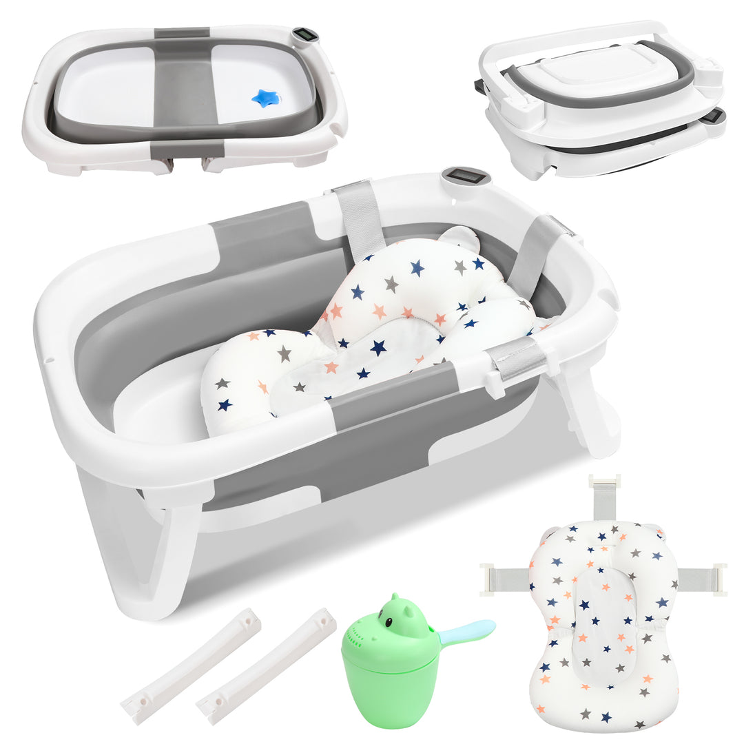 Sonnewelt Baby Badewanne Faltbare mit Thermometer