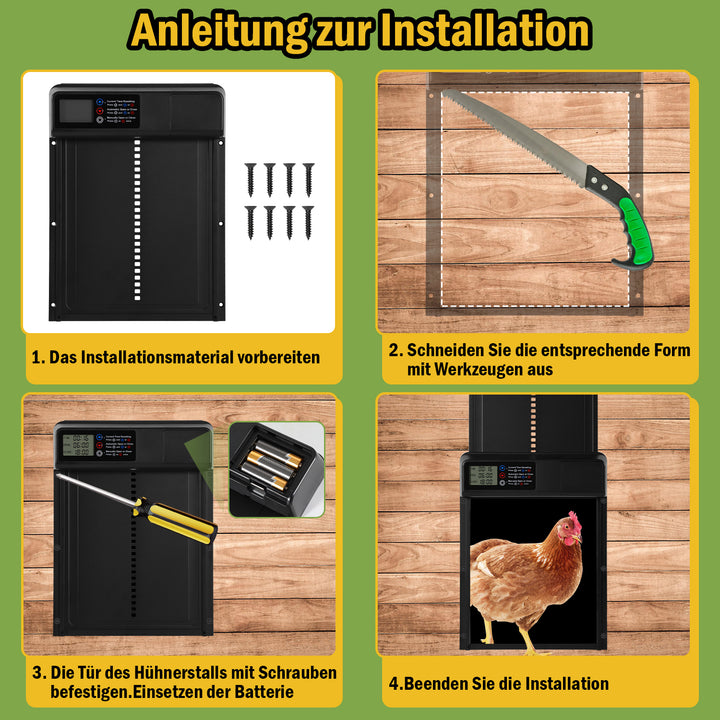 Sonnewelt Hühnerklappe Automatische Zeitschaltuhr