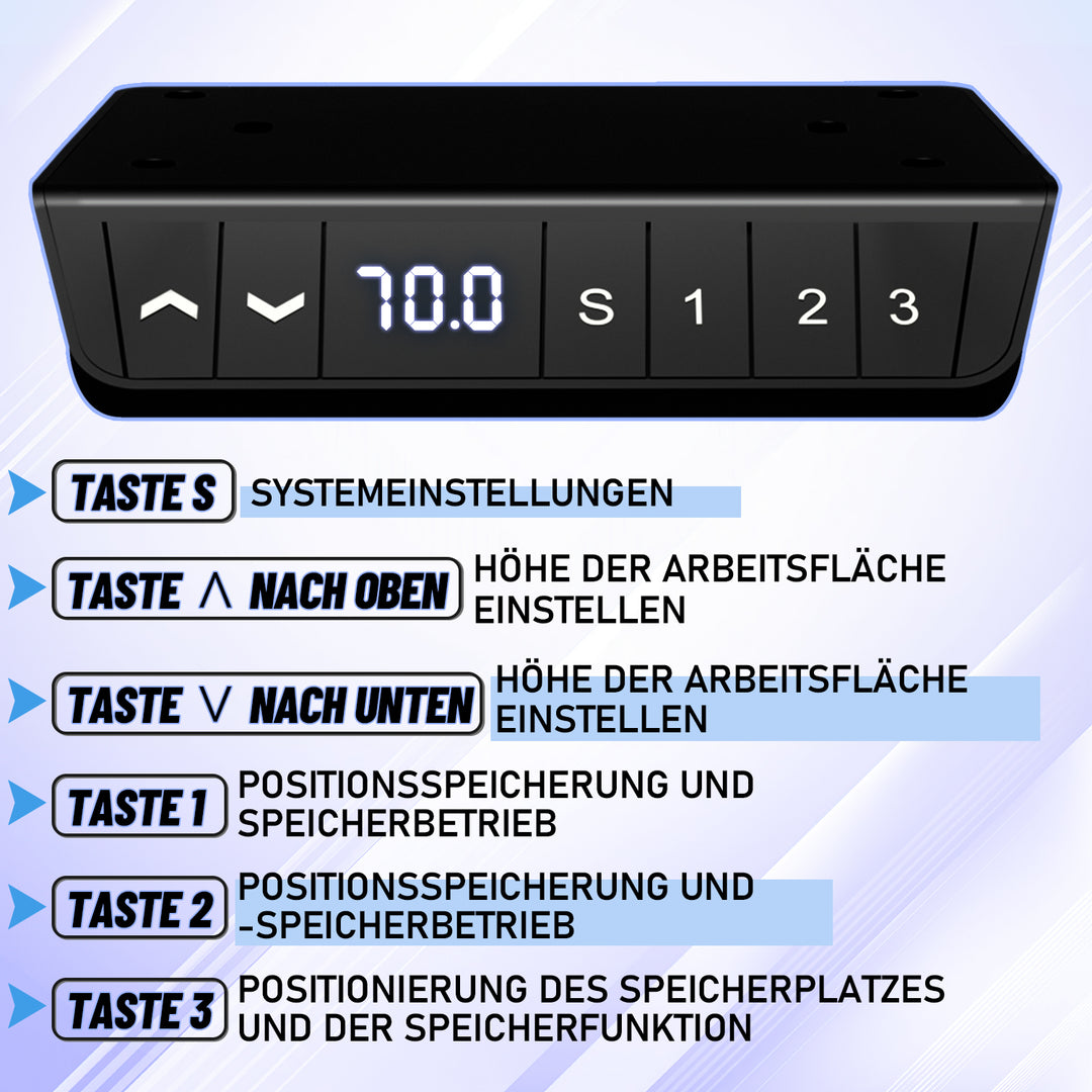Sonnewelt Schreibtisch Höhenverstellbar Elektrisch Computertisch