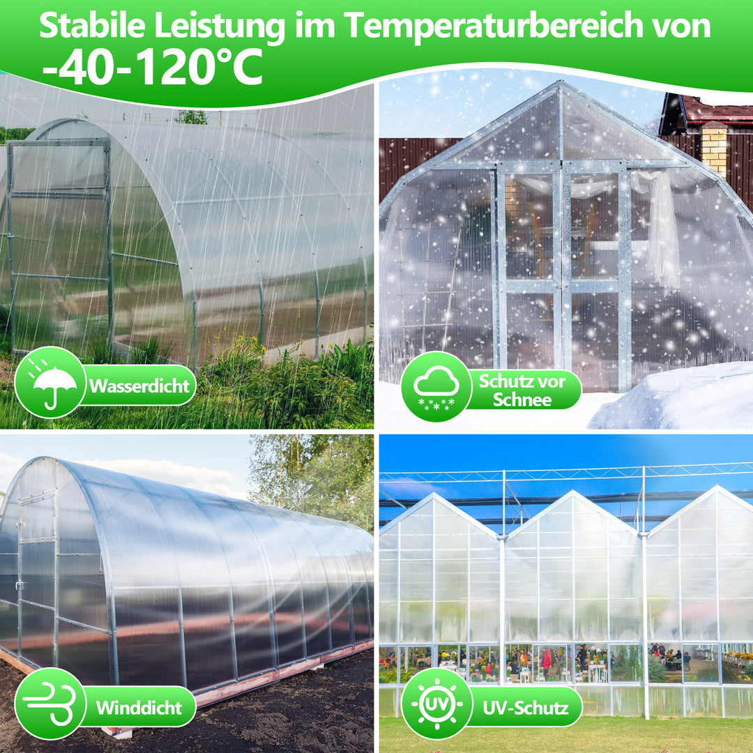 Sonnewelt Polycarbonat Hohlkammerstegplatten 8mm 5 Stück für Gewächshaus