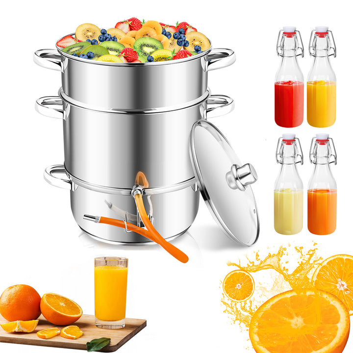 Sonnewelt Dampfentsafter 8L Edelstahl Fruchtentsafter