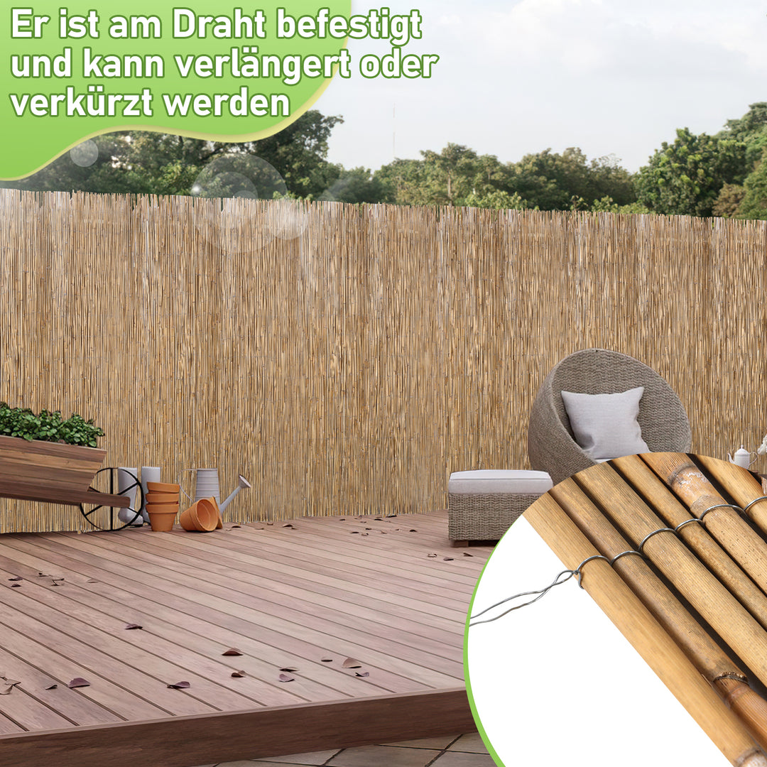 Sonnewelt Schilfrohrmatte Reedmatte Sichtschutz