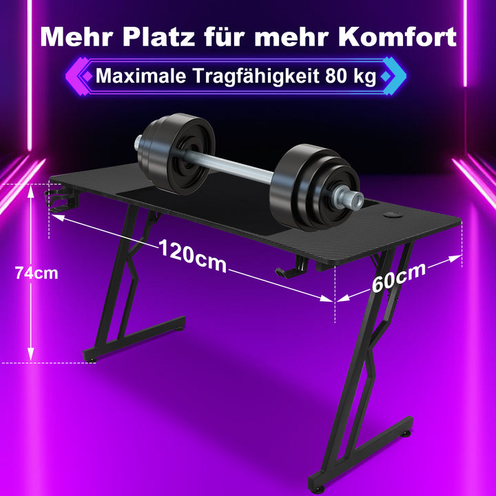 Sonnewelt Gaming Schreibtisch Gaming Tisch 120/140cm