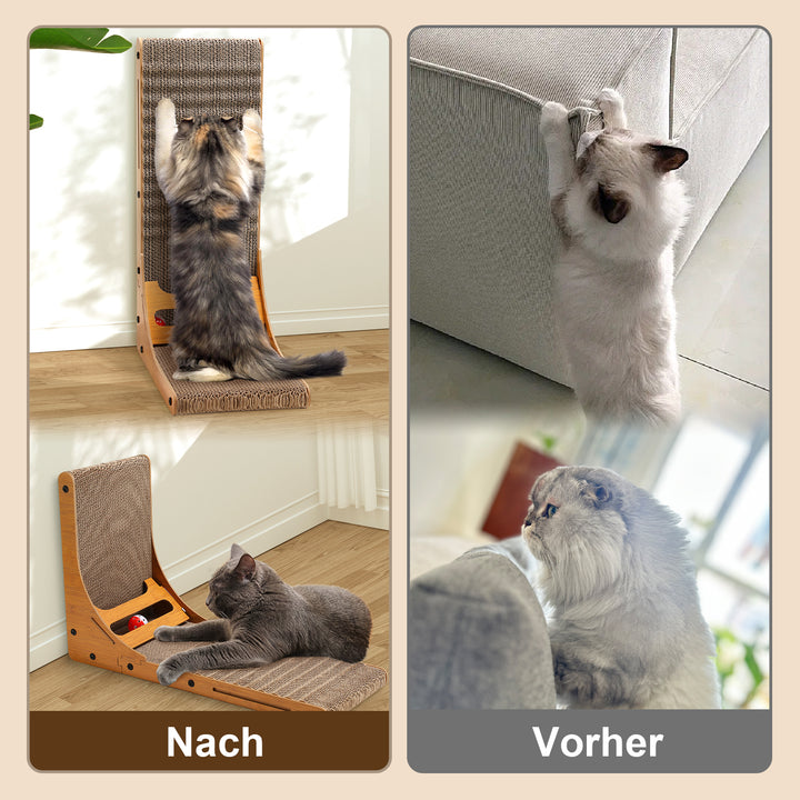 Sonnewelt Katzen Kratzbrett L förmig Kratzpappe