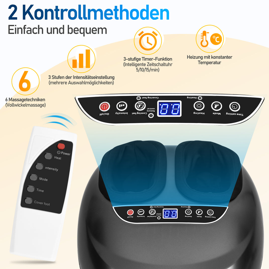 Sonnewelt Fußmassagegerät mit Heizfunktion Knetmassage