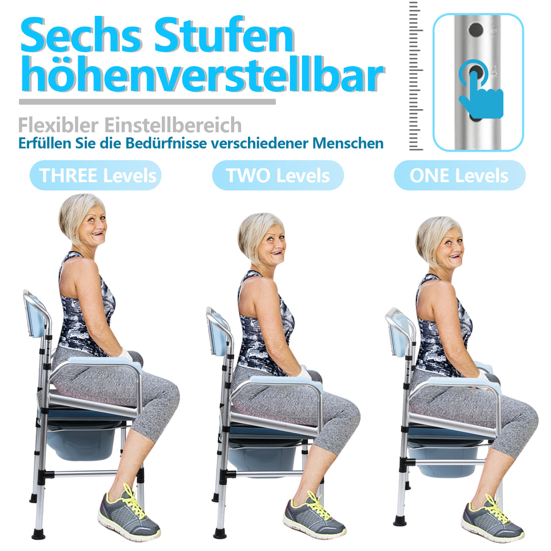 Sonnewelt Toilettenstuhl Höhenverstellbar inkl. WC-Stuhl