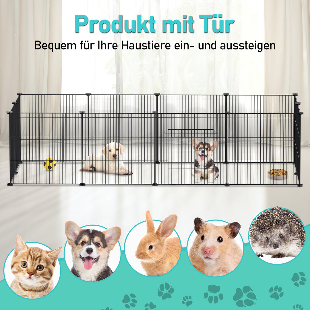 Sonnewelt Freigehege Laufgitter Kleintiere DIY 12/24Stück 35x35cm