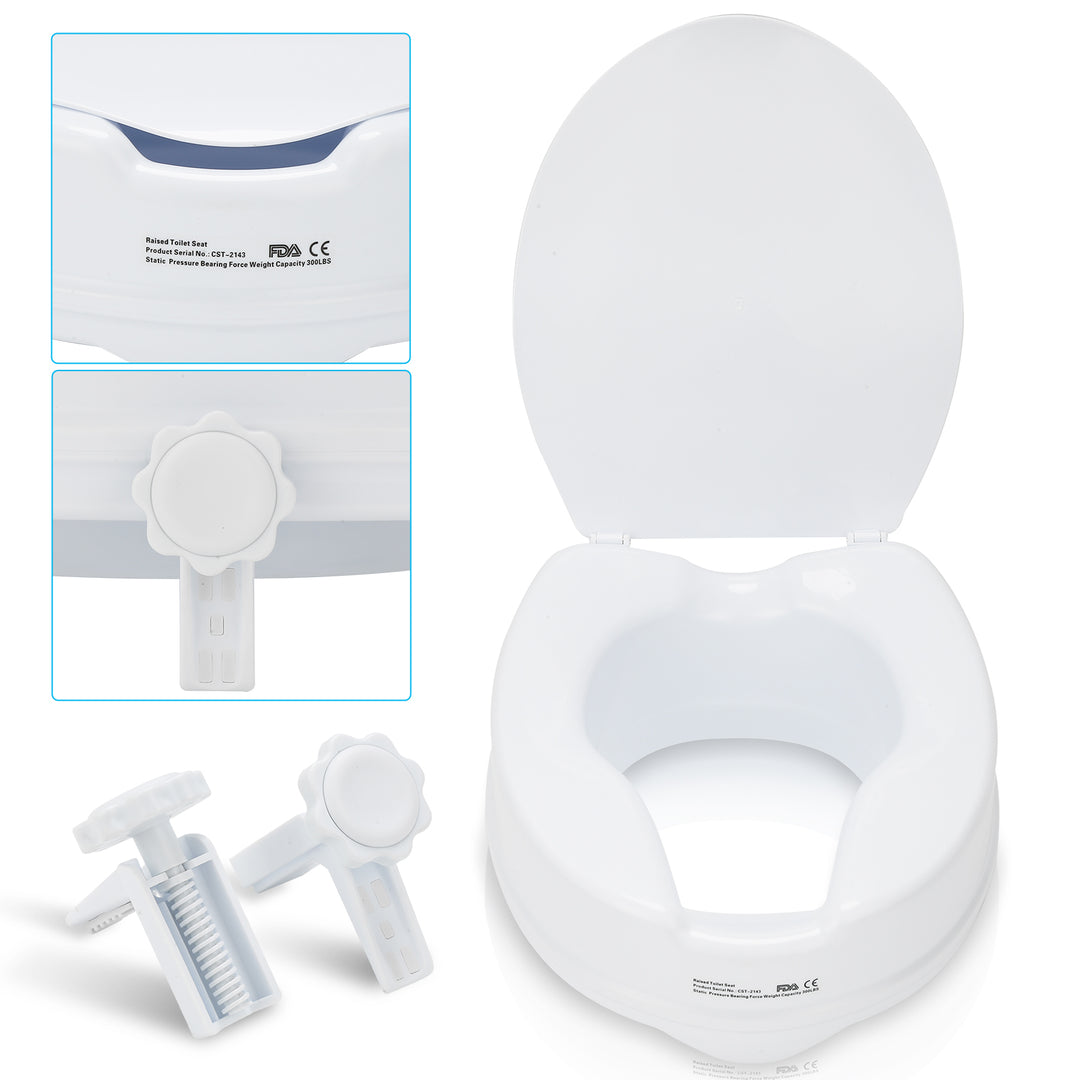 Sonnewelt Toilettensitzerhöhung 10 cm mit Deckel