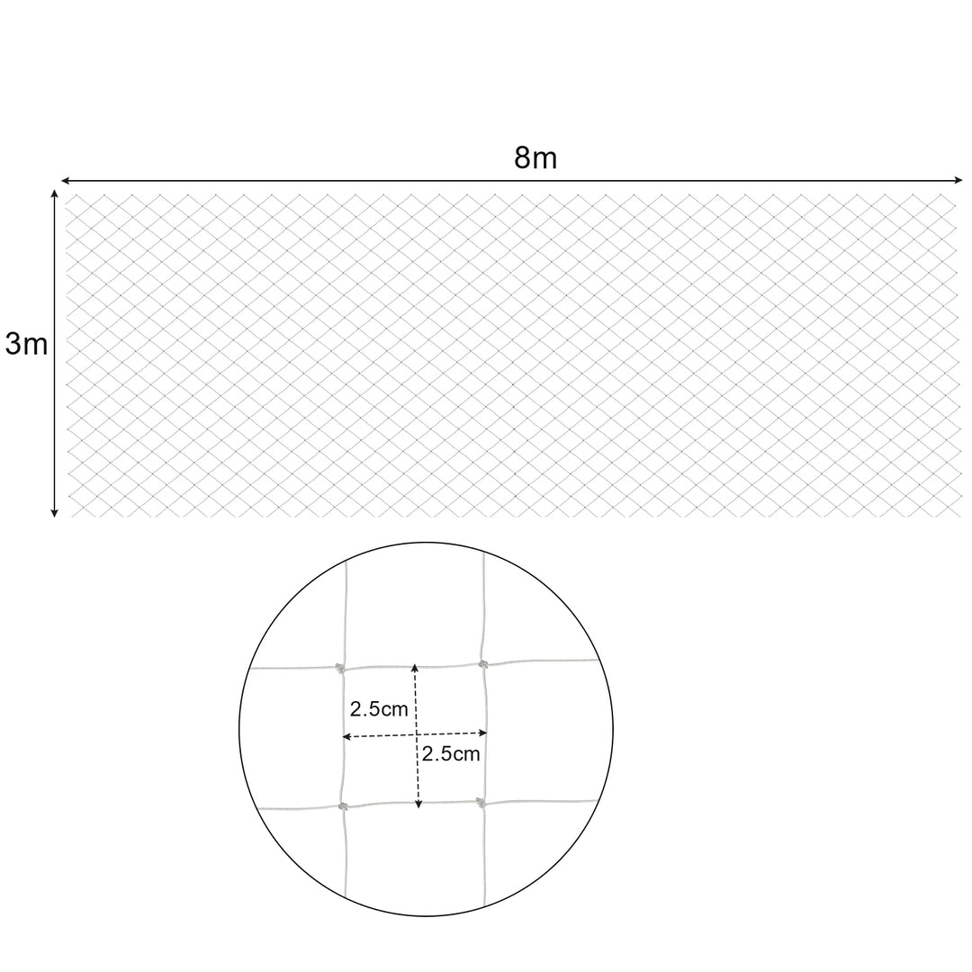 Sonnewelt Katzennetz Balkonnetz Sicherheitsnetz 3x8m