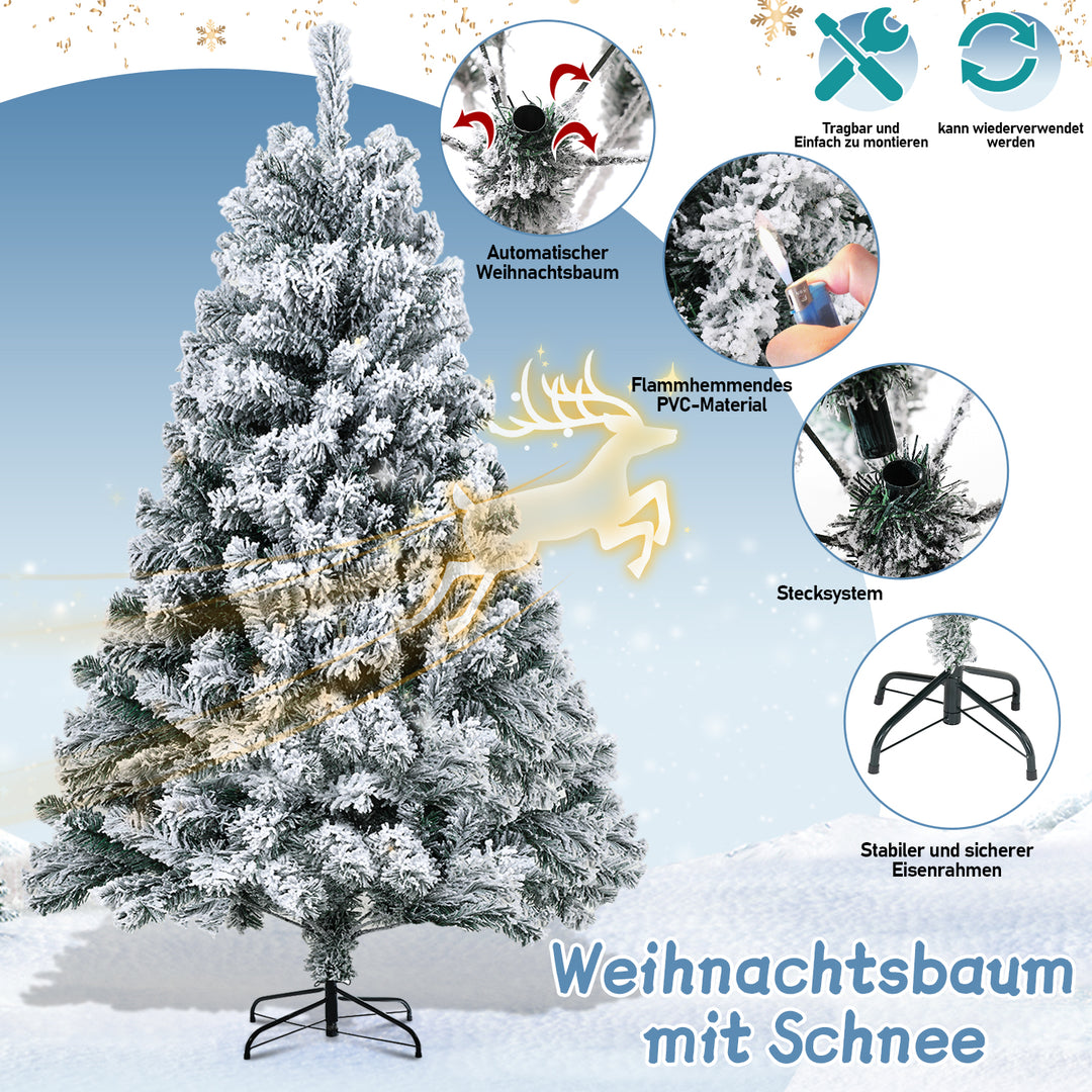 Sonnewelt Weihnachtsbaum Künstlich mit Schnee