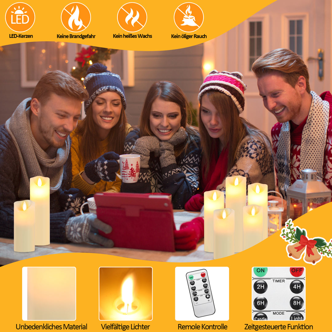Sonnewelt LED Kerzen Set Flammenlose Kerzen
