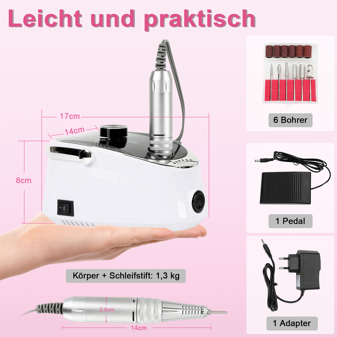 Sonnewelt Elektrische Nagelfräser Pediküre  35000 U/min