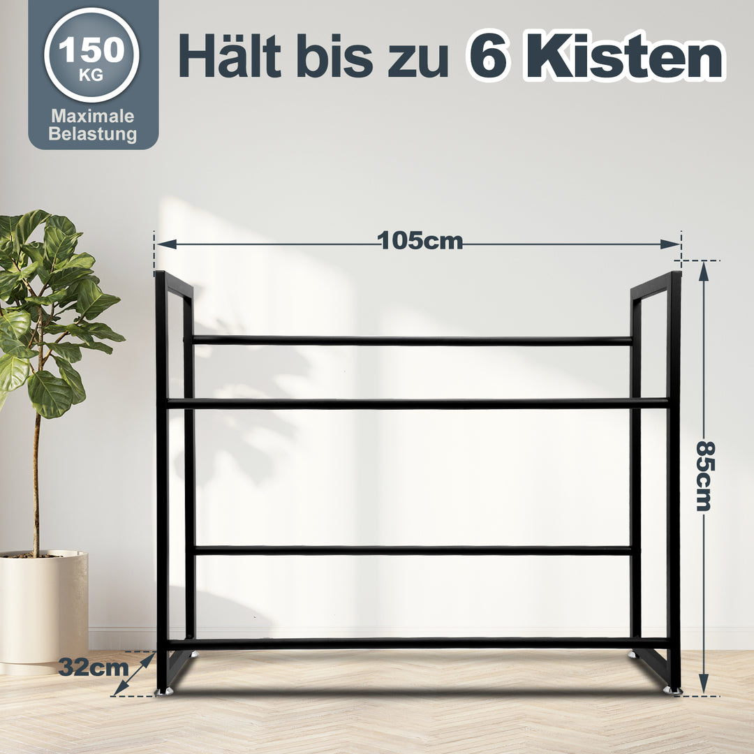 Sonnewelt Getränkekistenregal für 6 Kästen 105*85*32CM