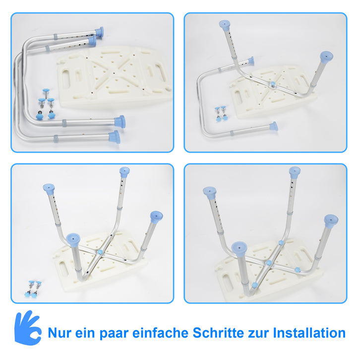 Sonnewelt Duschhocker Duschstuhl höhenverstellbar Aluminium