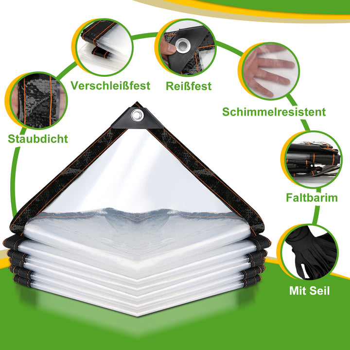 Sonnewelt Transparente Plane Wasserdichte mit ösen