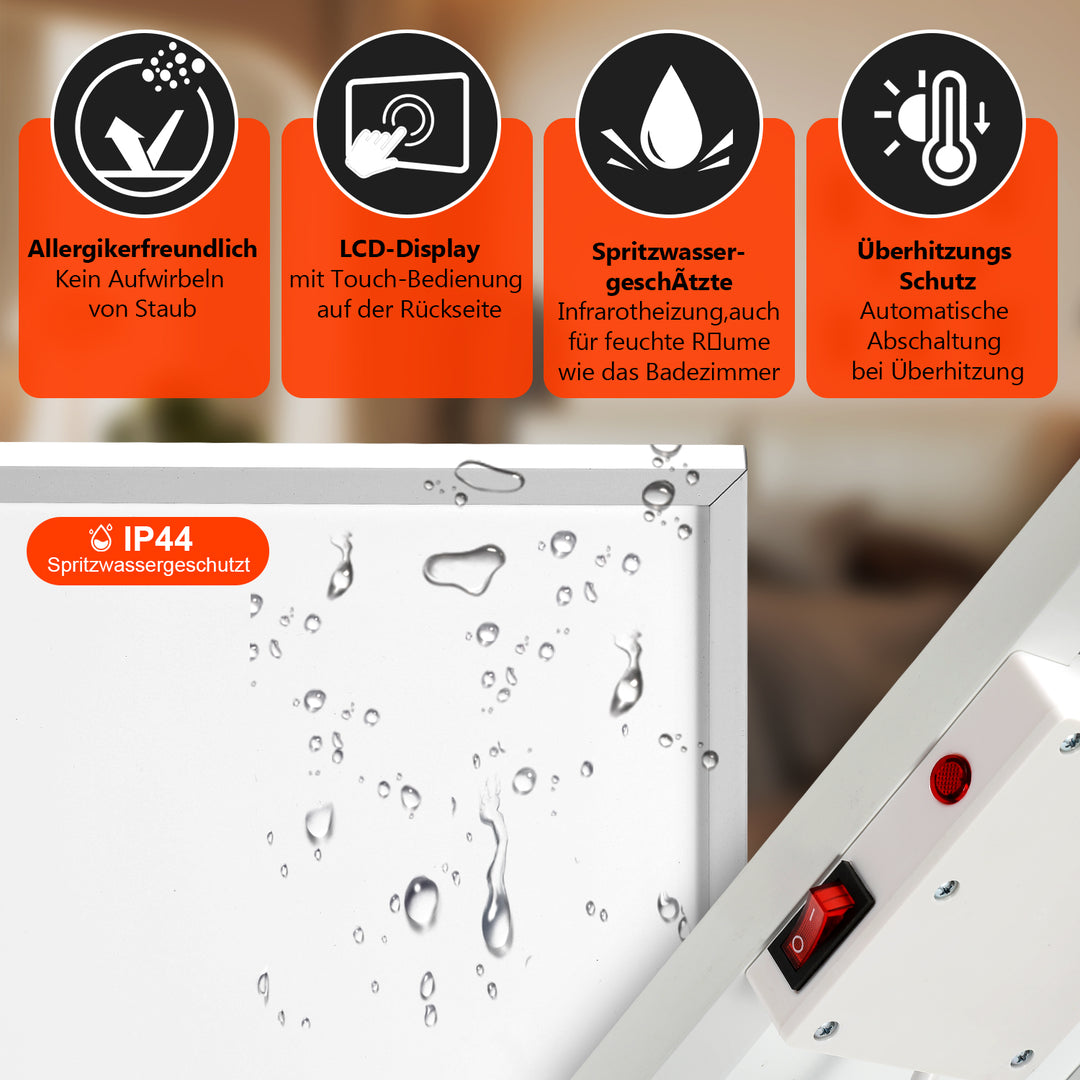 Sonnewelt Infrarotheizung Thermostat APP Fernbedienung 300-1200 W