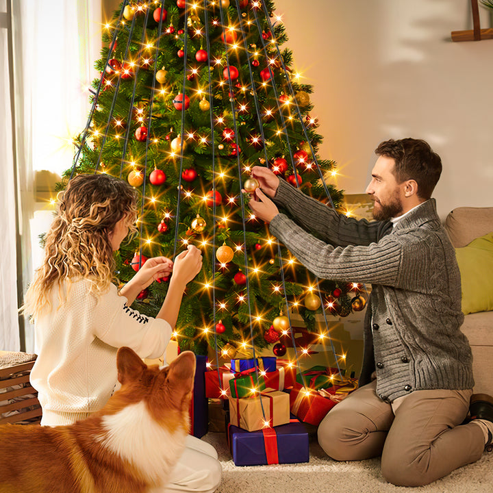 Sonnewelt LED Christbaumbeleuchtung mit Ring 280 LEDs Warmweiß IP44