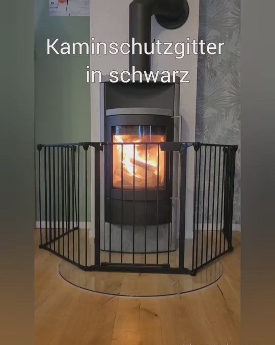Sonnewelt Kaminschutzgitter mit Tür 310cm Metall Absperrgitter