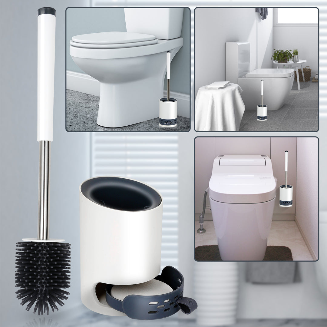Sonnewelt Silikon Toilettenbürste Steril Edelstahl 2 in 1