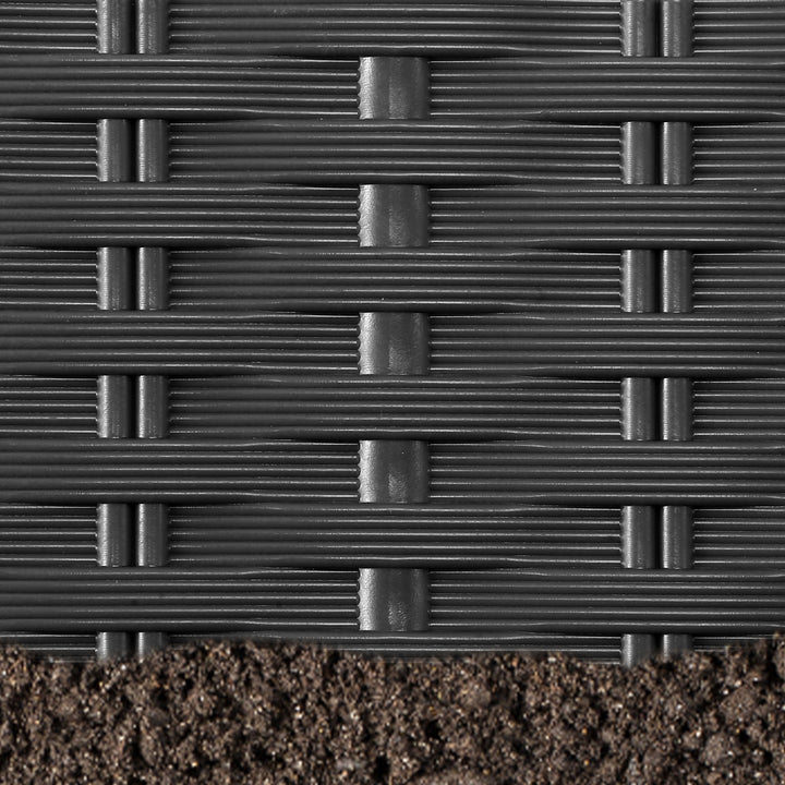 Sonnewelt Rasenkante Gartenpalisade Rattan-Optik