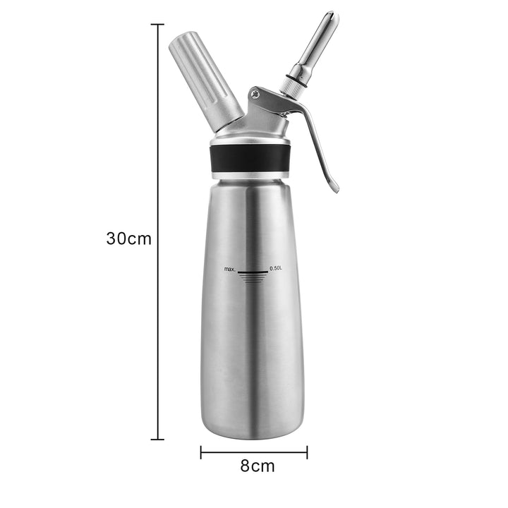 Sonnewelt Sahnespender Edelstahl mit 3 Düsen 500ml