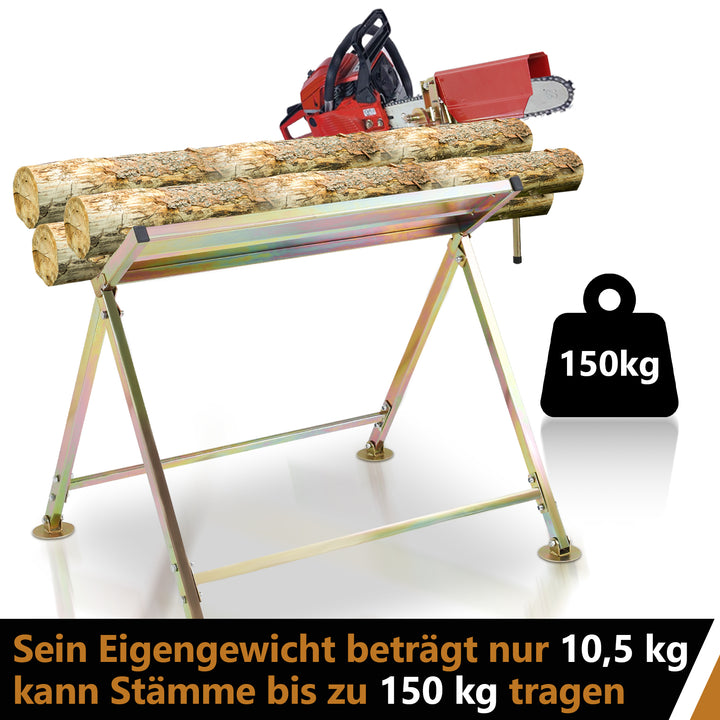 Sonnewelt Sägebock mit Kettensägenständer Max. Belastung 150 kg
