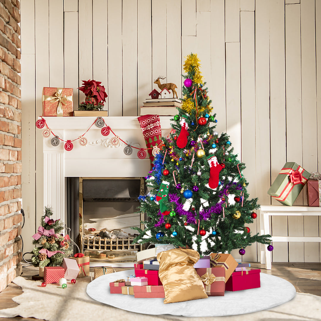 Sonnewelt Weihnachtsbaumdecke 78/90/122cm Plüsch Christbaumdecke