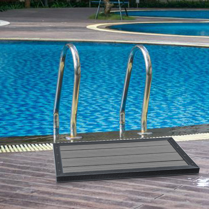 Sonnewelt WPC Bodenplatte für Pooldusche Anti Rutsch