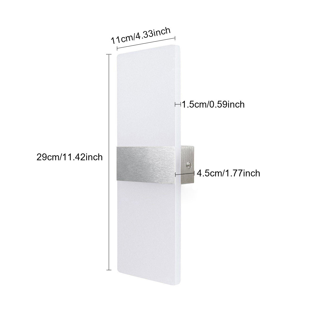 Sonnewelt LED Wandleuchte 6W/12W Weiß /Warmweiß