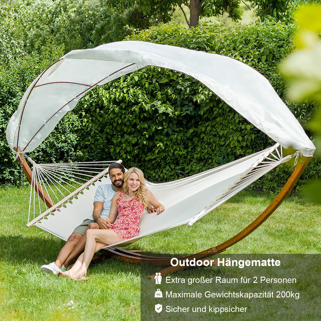 Sonnewelt Hängematte Holz Hammock mit Gestell