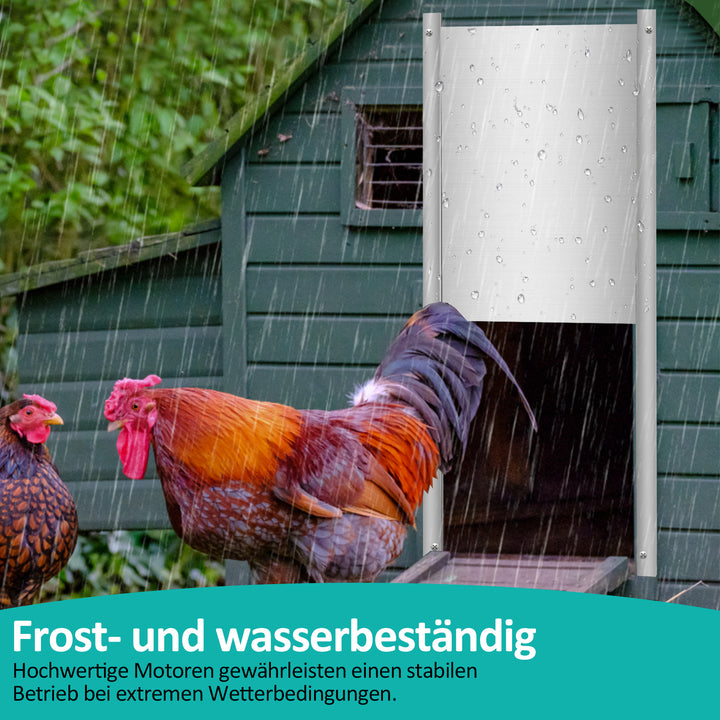 Sonnewelt Automatische Hühnertür mit Lichtsensor und Zeitsteuerung