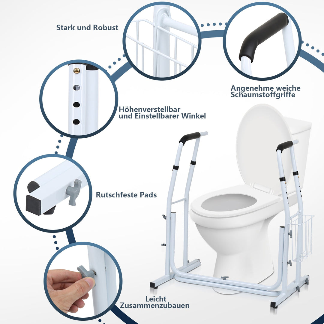 Sonnewelt Toiletten Aufstehhilfe Toilettenstütze Höhenverstellbar