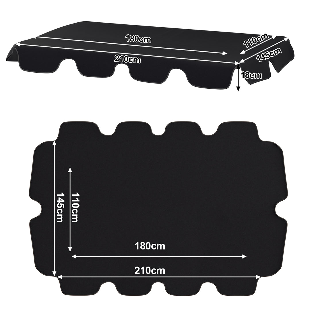 Sonnewelt Ersatzdach für Hollywoodschaukel Universal 210x145cm