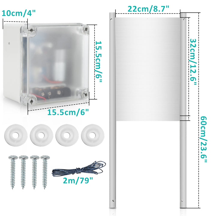 Sonnewelt Automatische Hühnertür mit Lichtsensor und Zeitsteuerung