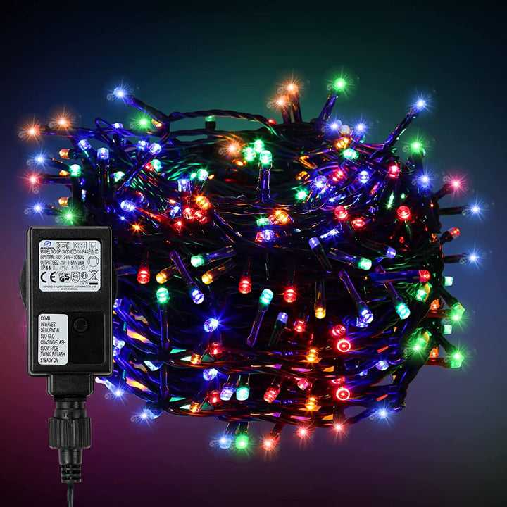 Sonnewelt LED Lichterkette Außen 10m/20m/30m Schwarz Kabel