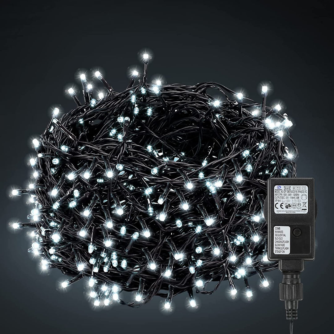 Sonnewelt LED Lichterkette Außen 10m/20m/30m Schwarz Kabel