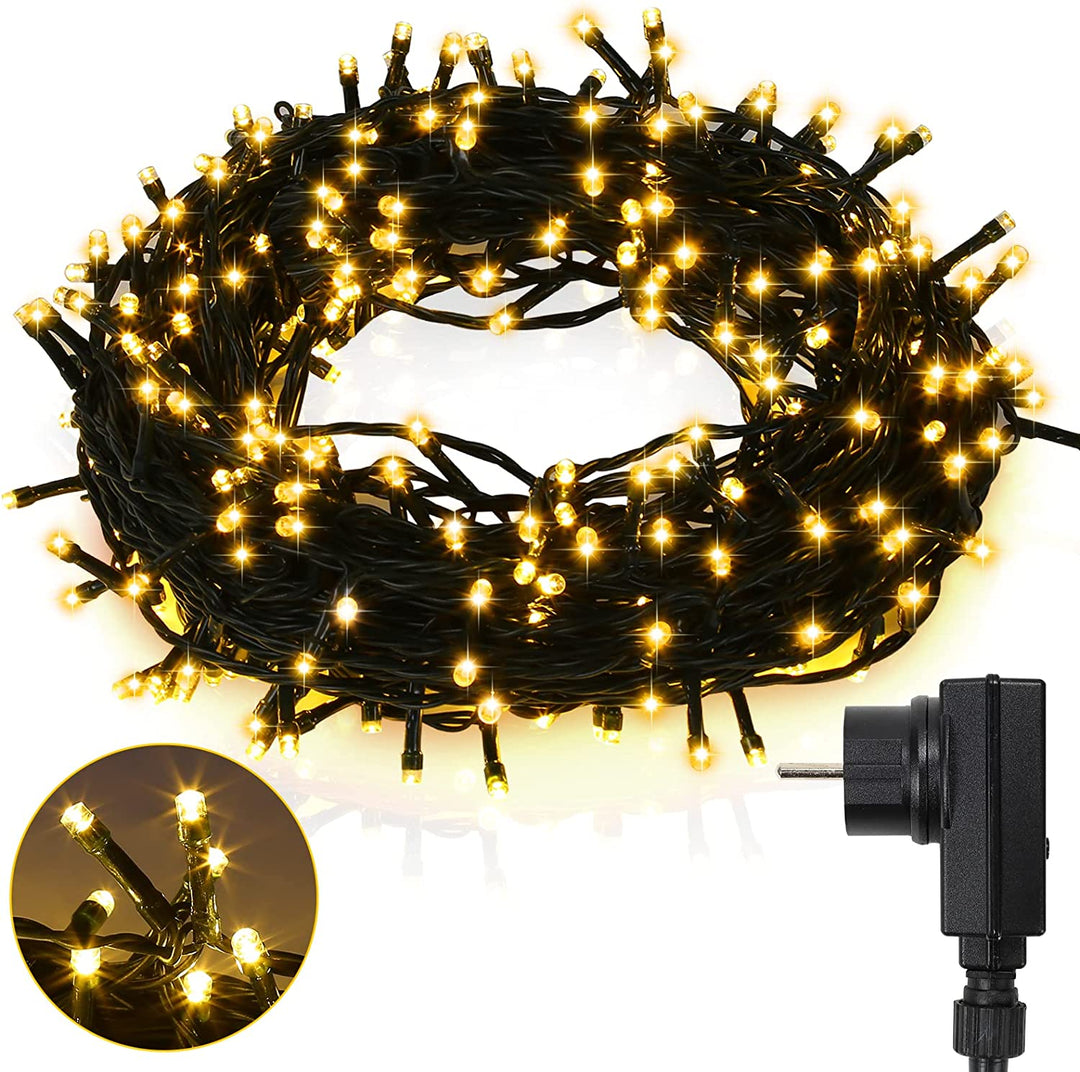 Sonnewelt LED Lichterkette Außen 10m/20m/30m Schwarz Kabel