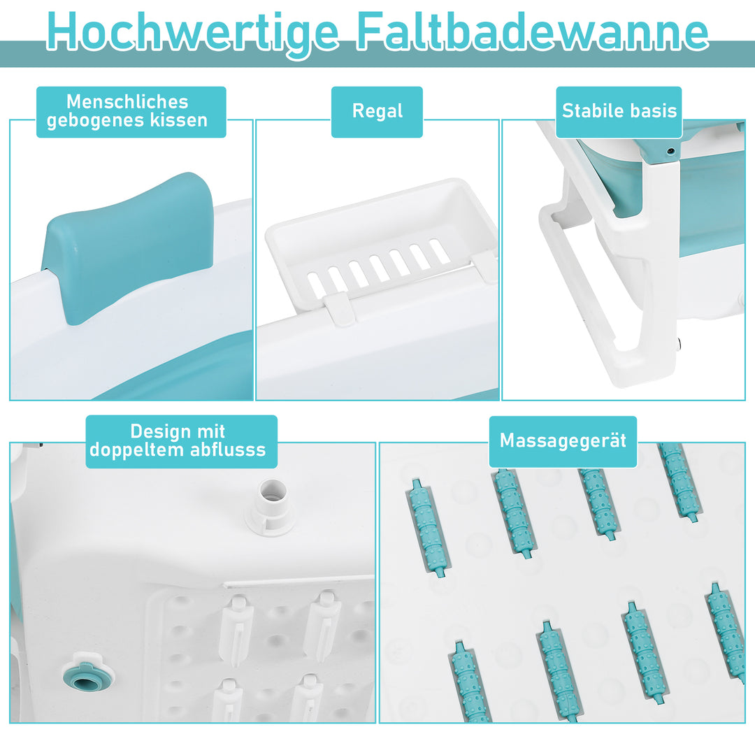 Sonnewelt Faltbare Badewanne mit Abdeckung
