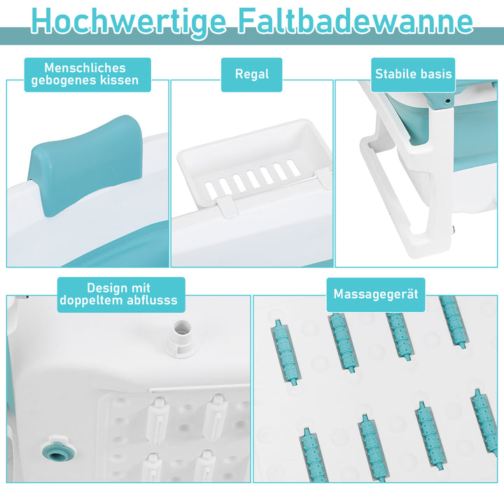 Sonnewelt Faltbare Badewanne mit Abdeckung