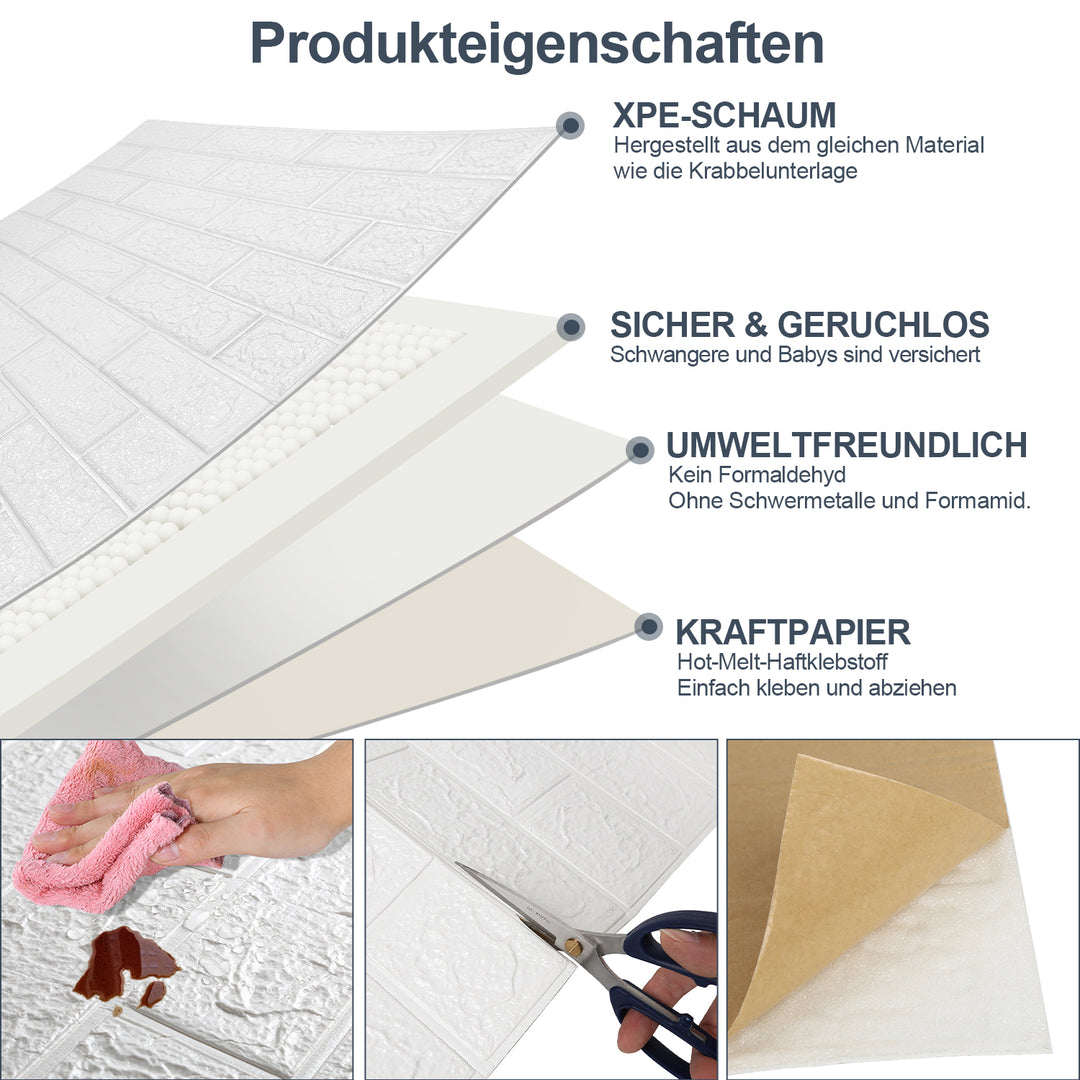 Sonnewelt 3D Wandpaneele Selbstklebend 10-30 Stück