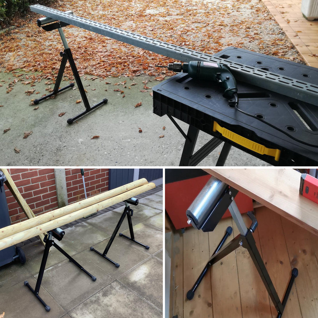 Sonnewelt Rollenbock Unterstellbock 68-108CM Höhenverstellbar klappbar