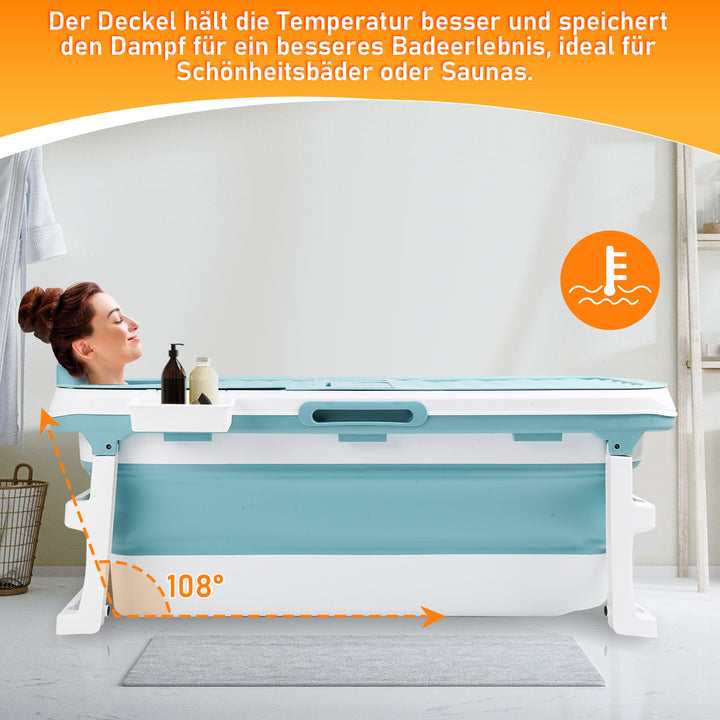 Sonnewelt Faltbare Badewanne mit Abdeckung