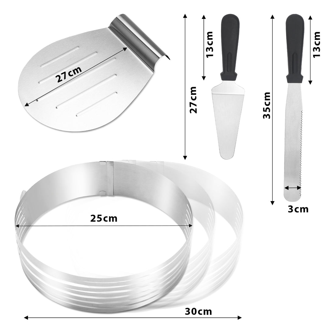 Sonnewelt Tortenboden Torten Set 4tlg Schneidhilfe