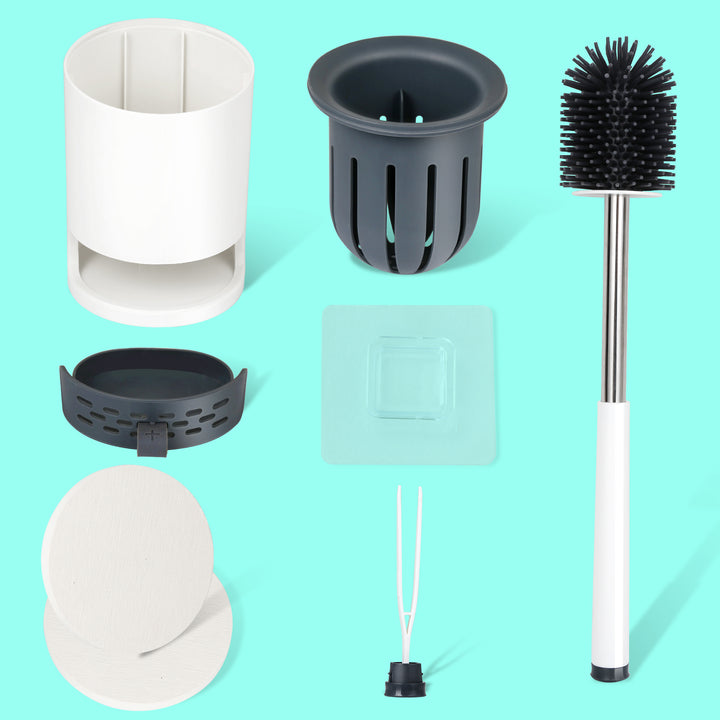 Sonnewelt Silikon Toilettenbürste Steril Edelstahl 2 in 1