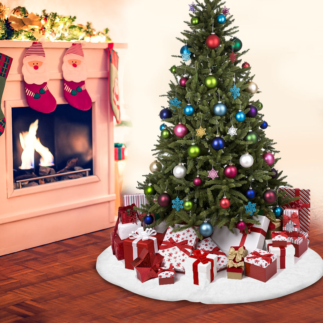 Sonnewelt Weihnachtsbaumdecke 78/90/122cm Plüsch Christbaumdecke