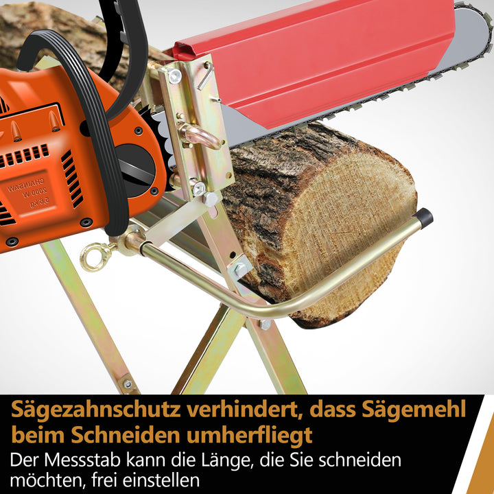 Sonnewelt Sägebock mit Kettensägenständer Max. Belastung 150 kg